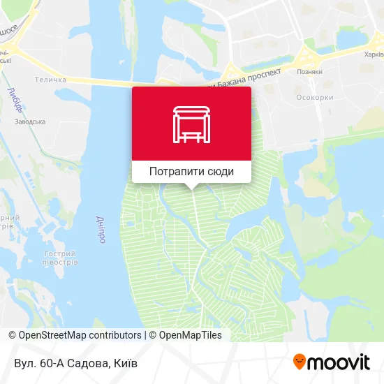 Карта Вул. 60-А Садова