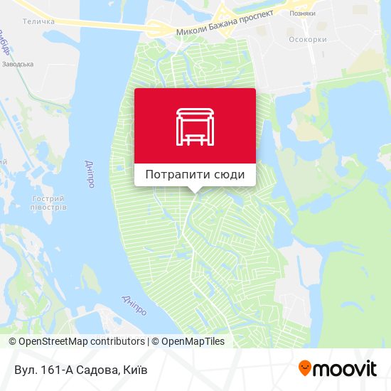 Карта Вул. 161-А Садова