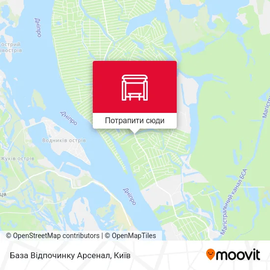 Карта База Відпочинку Арсенал