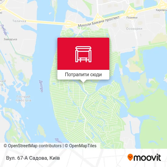 Карта Вул. 67-А Садова
