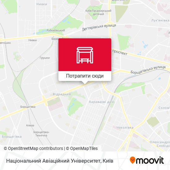 Карта Національний Авіаційний Університет