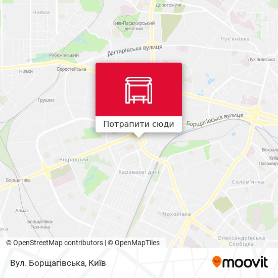 Карта Вул. Борщагівська