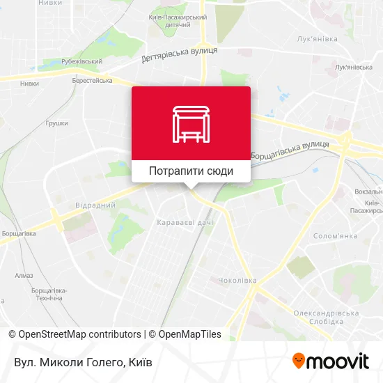 Карта Вул. Миколи Голего