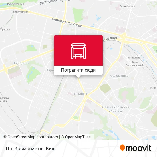 Карта Пл. Космонавтів