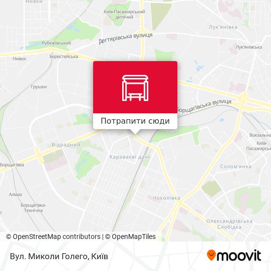 Карта Вул. Миколи Голего