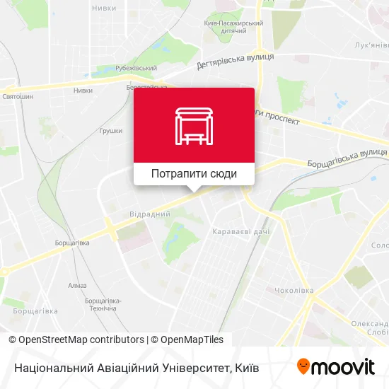 Карта Національний Авіаційний Університет
