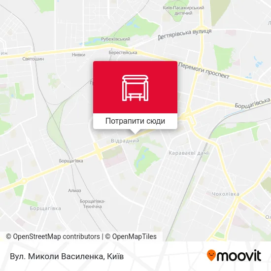 Карта Вул. Миколи Василенка