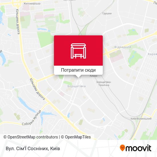 Карта Вул. Сім'Ї Сосніних