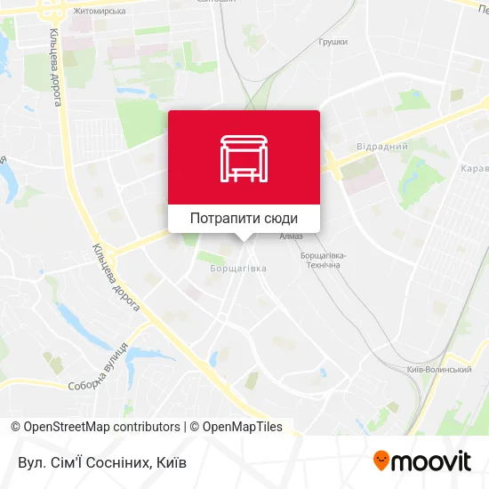 Карта Вул. Сім'Ї Сосніних