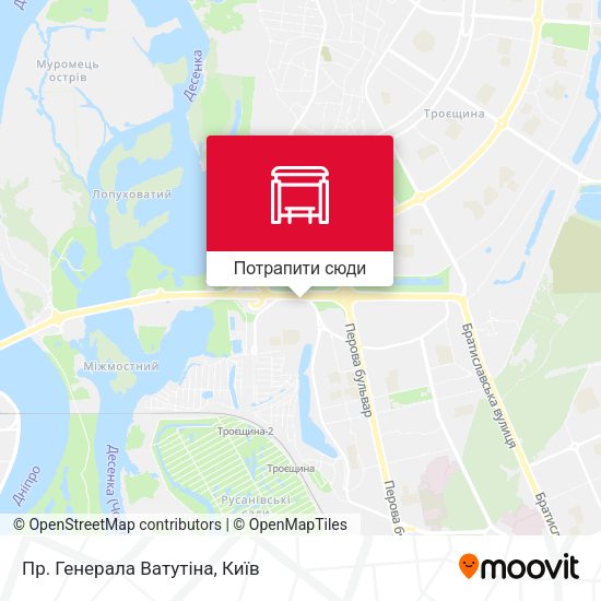 Карта Пр. Генерала Ватутіна