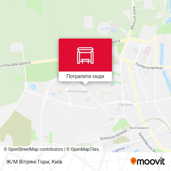 Карта Ж/М Вітряні Гори