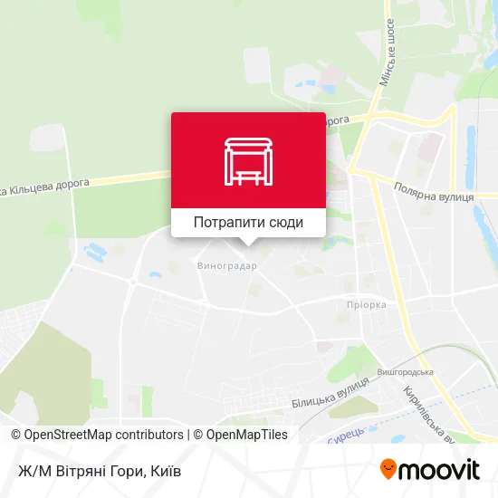 Карта Ж/М Вітряні Гори