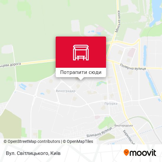Карта Вул. Світлицького
