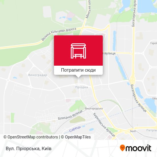 Карта Вул. Пріорська