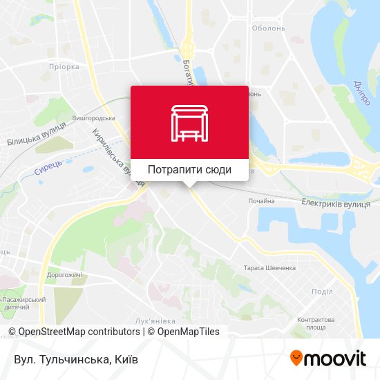 Карта Вул. Тульчинська
