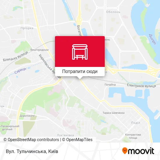 Карта Вул. Тульчинська