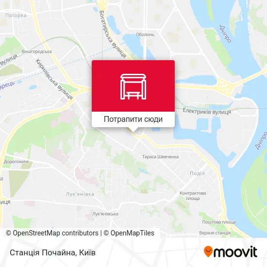 Карта Станція Почайна