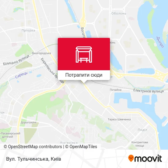 Карта Вул. Тульчинська