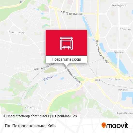 Карта Пл. Петропавлівська