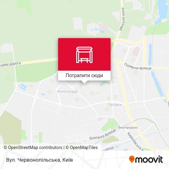 Карта Вул. Червонопільська