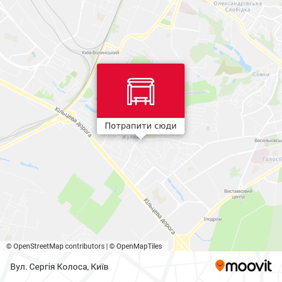 Карта Вул. Сергія Колоса