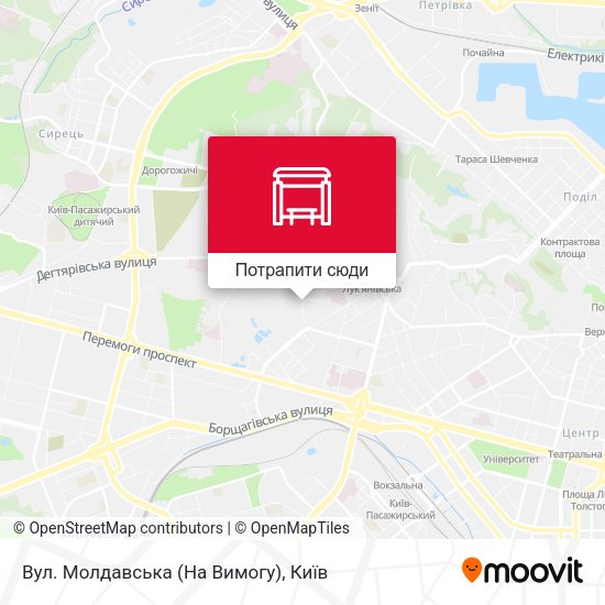 Карта Вул. Молдавська (На Вимогу)