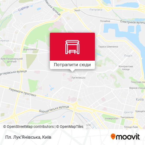 Карта Пл. Лук'Янівська