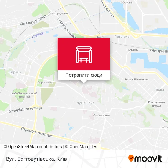 Карта Вул. Багговутівська