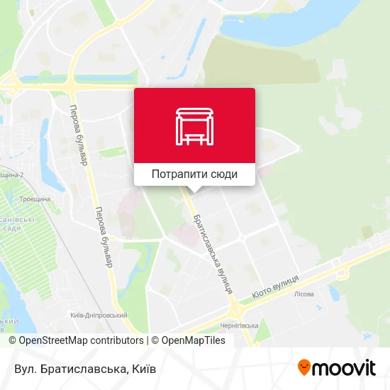 Карта Вул. Братиславська