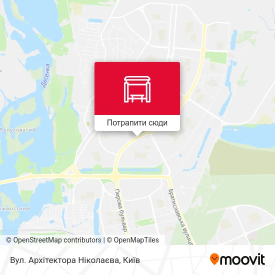 Карта Вул. Архітектора Ніколаєва
