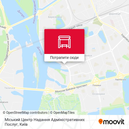 Карта Міський Центр Надання Адміністративних Послуг