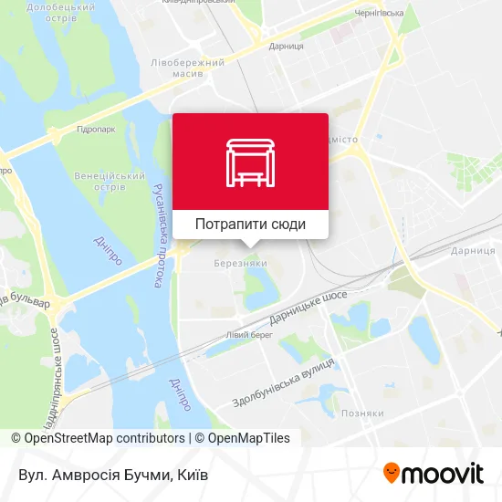Карта Вул. Амвросія Бучми