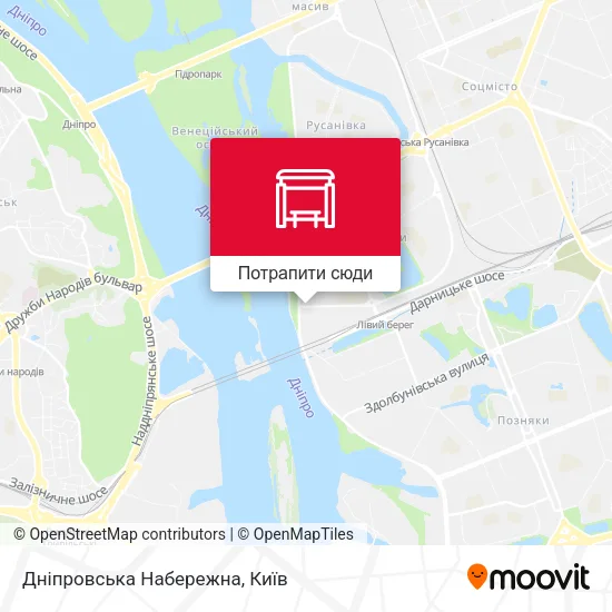 Карта Дніпровська Набережна