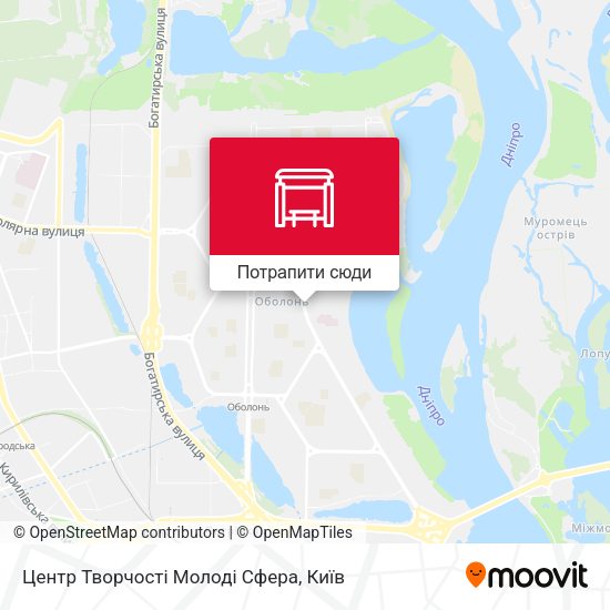 Карта Центр Творчості Молоді Сфера