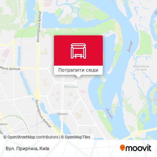 Карта Вул. Прирічна