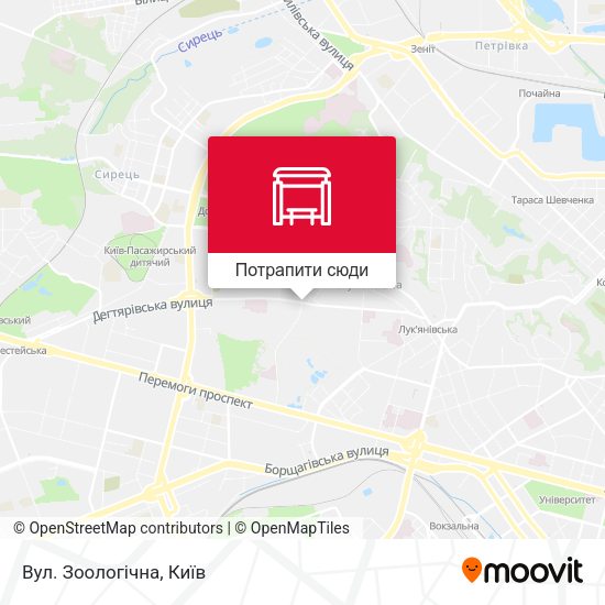 Карта Вул. Зоологічна