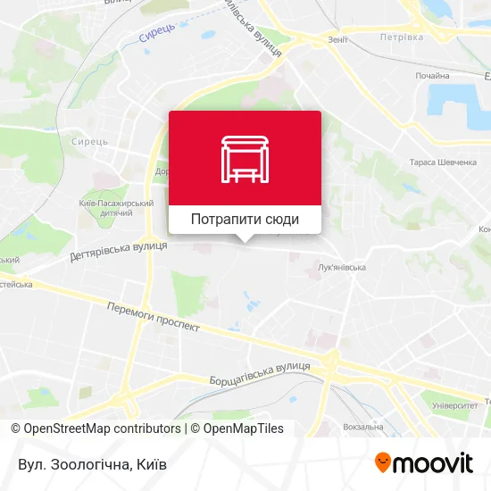 Карта Вул. Зоологічна