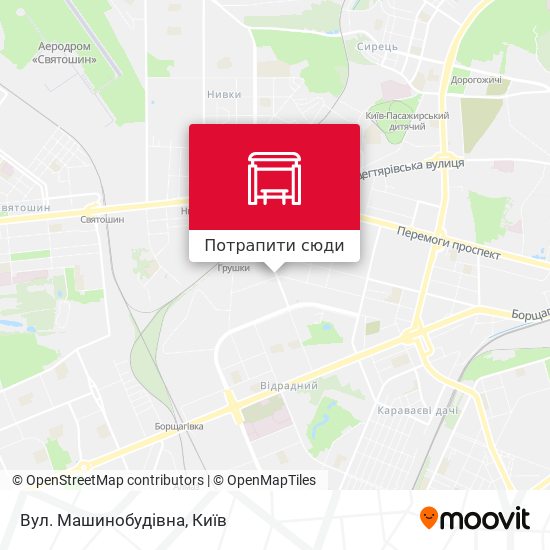 Карта Вул. Машинобудівна