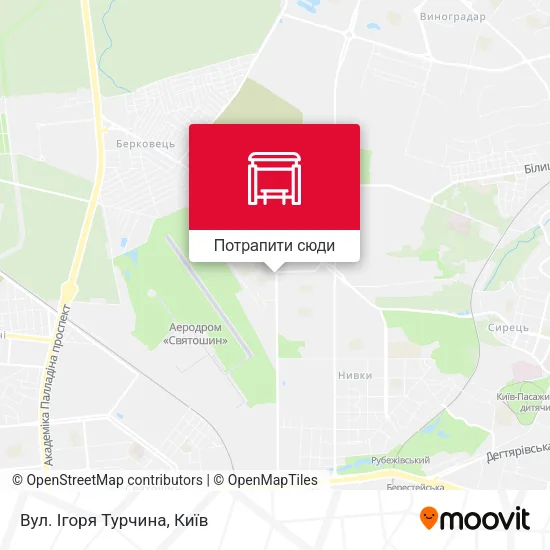 Карта Вул. Ігоря Турчина