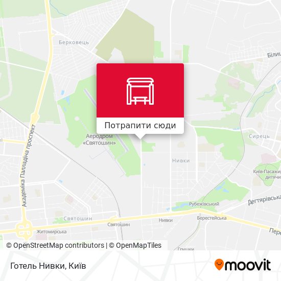 Карта Готель Нивки