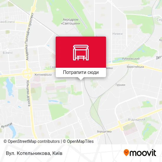 Карта Вул. Котельникова