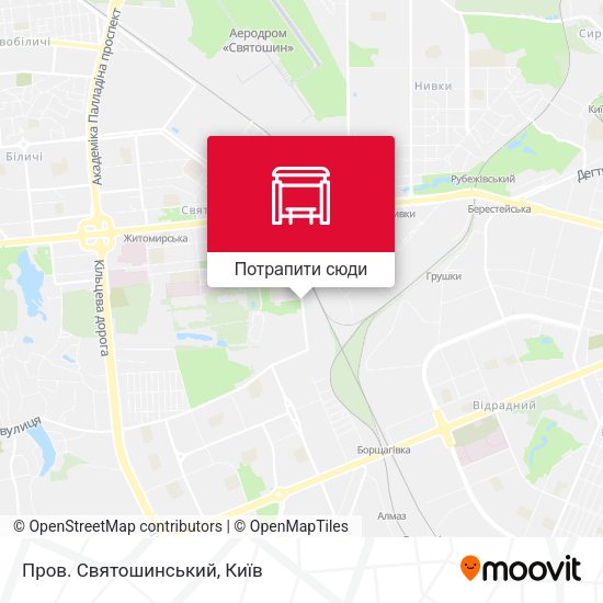 Карта Пров. Святошинський