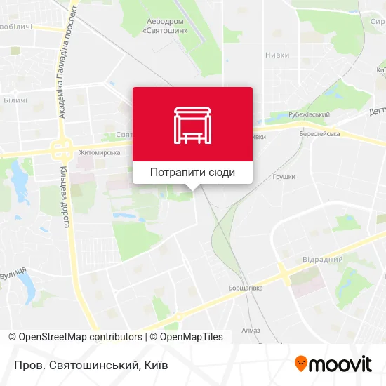 Карта Пров. Святошинський