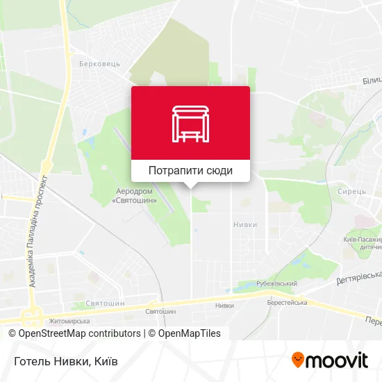 Карта Готель Нивки