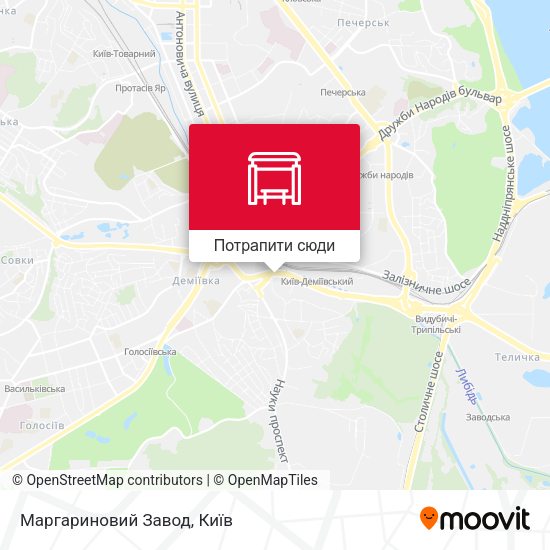 Карта Маргариновий Завод