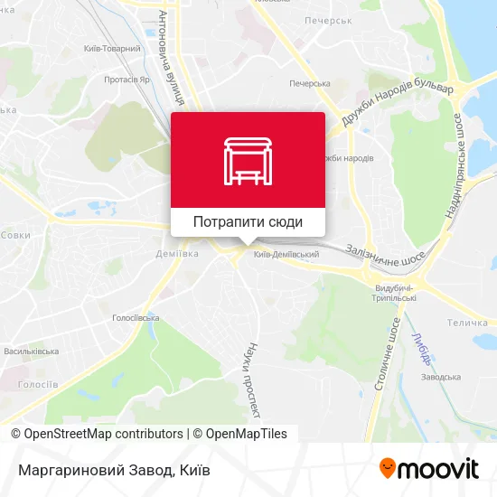 Карта Маргариновий Завод