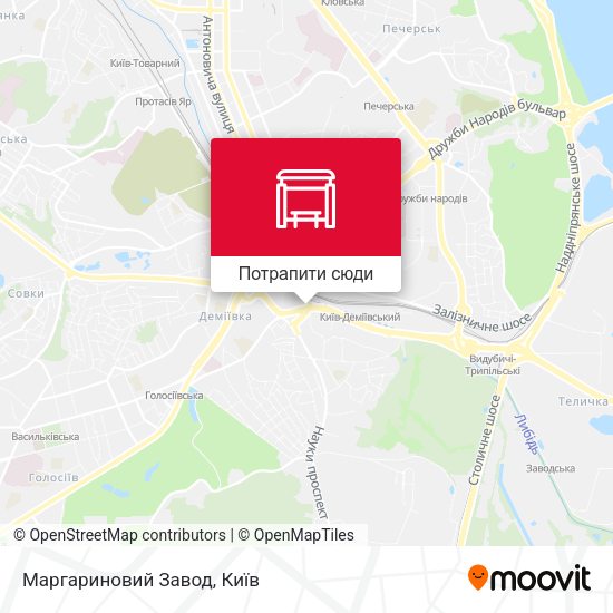 Карта Маргариновий Завод