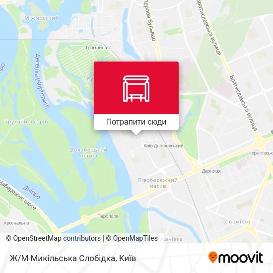 Карта Ж/М Микільська Слобідка