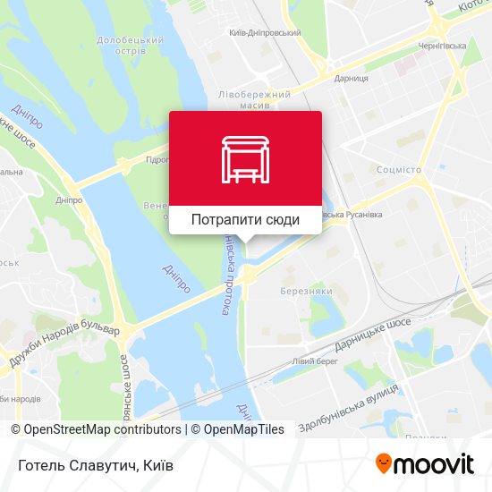 Карта Готель Славутич