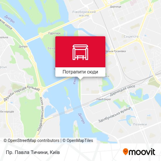 Карта Пр. Павла Тичини